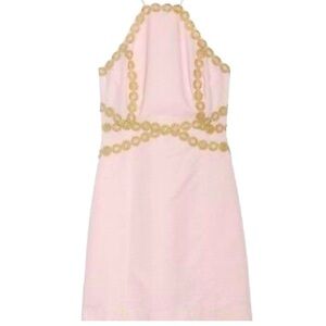Lilly Pulitzer Pink and Gold Mini Dress